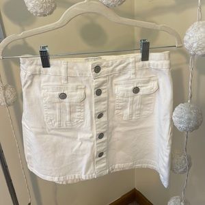 White button up skirt